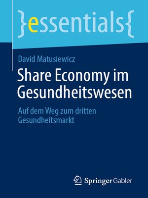 cover image of Share Economy im Gesundheitswesen